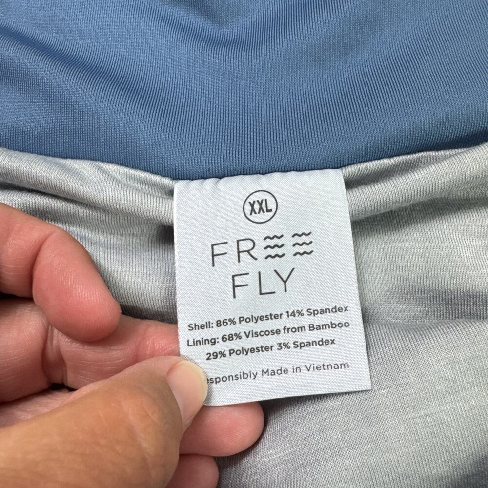 Free Fly Bamboo Lined Breeze Shorts Pull On Stretch Blue sz XXL - Picture 4 of 6